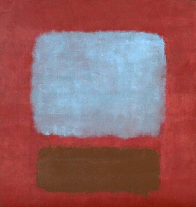 Mark Rothko Slate Blue and Brown on Plum